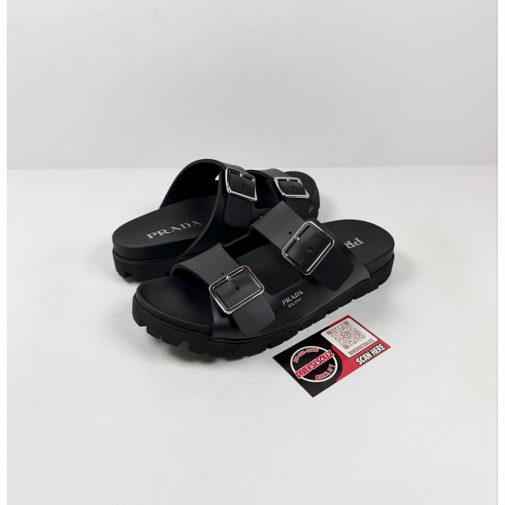 Size 6UK/7US - Prada Rubber Strap Sandals NEW